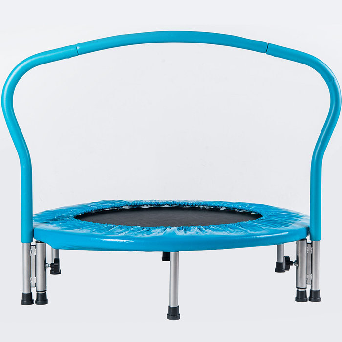 MTFY 36" Folding Kids Trampoline With Handle Portable Round Fitness